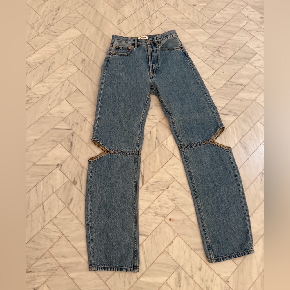 Classic Blue Cut-Out Women's Jeans